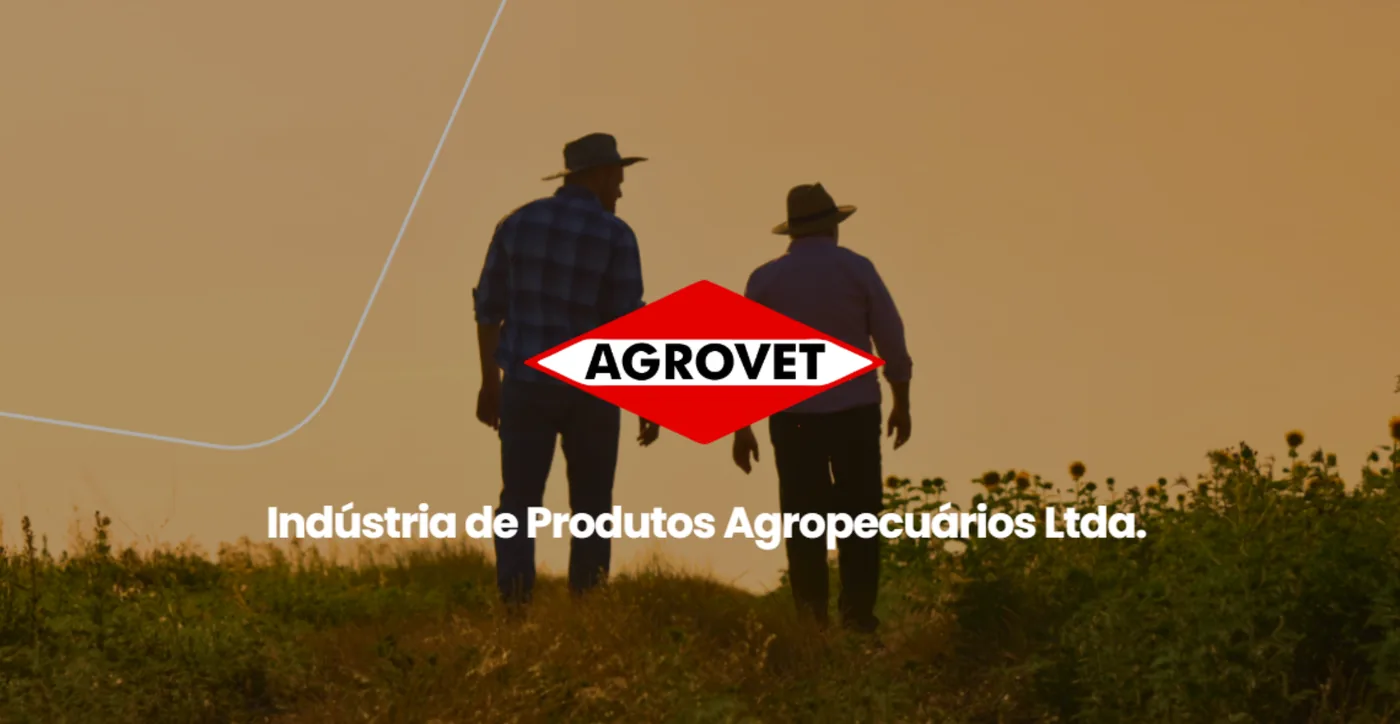 Banner institucional da Agrovet, indústria de produtos agropecuários