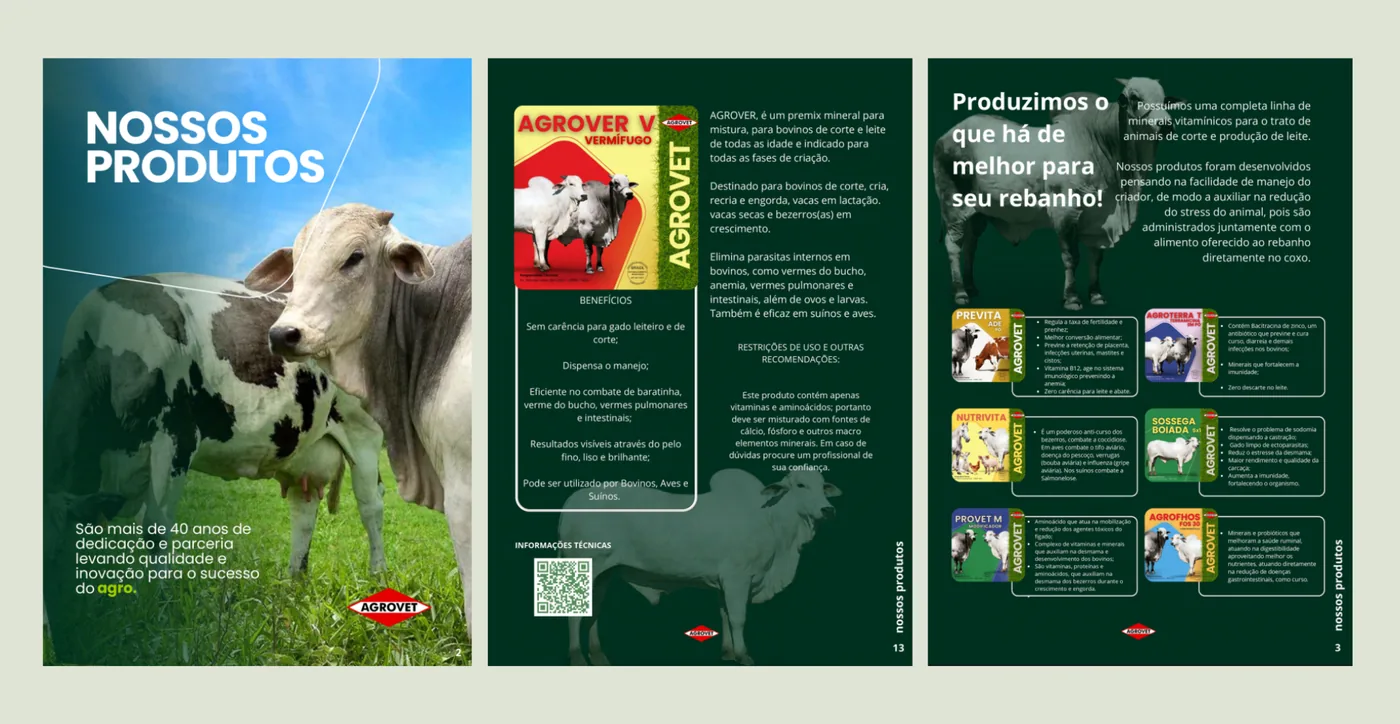 Materiais institucionais da Agrovet